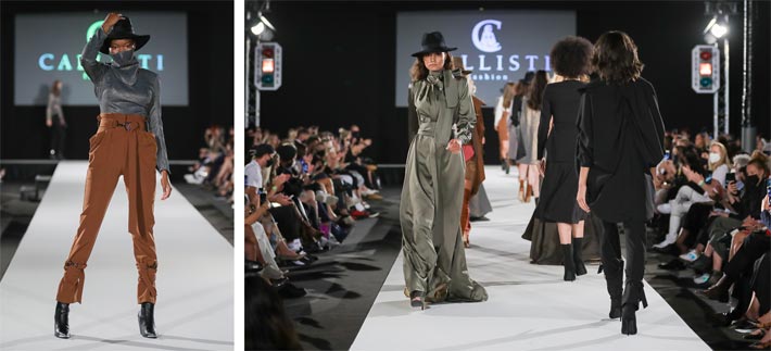 Callisti presented 'New Now' collection with matching scarf-masks at MQ ...
